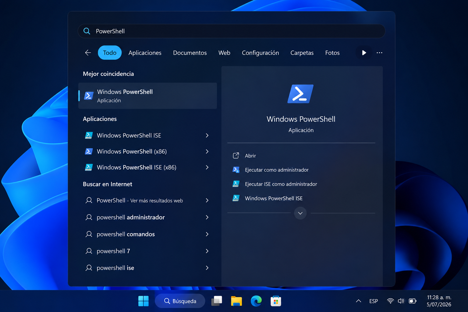 Dos archivos de texto en el escritorio de Windows para comparar con PowerShell