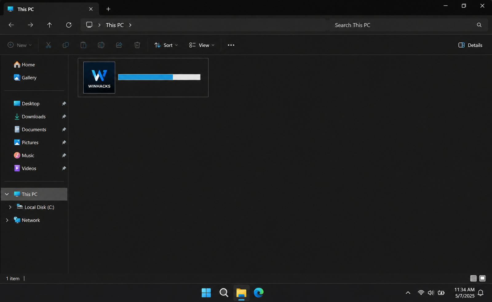 Ventana de CHKDSK solicitando seleccionar la unidad C en Windows 11