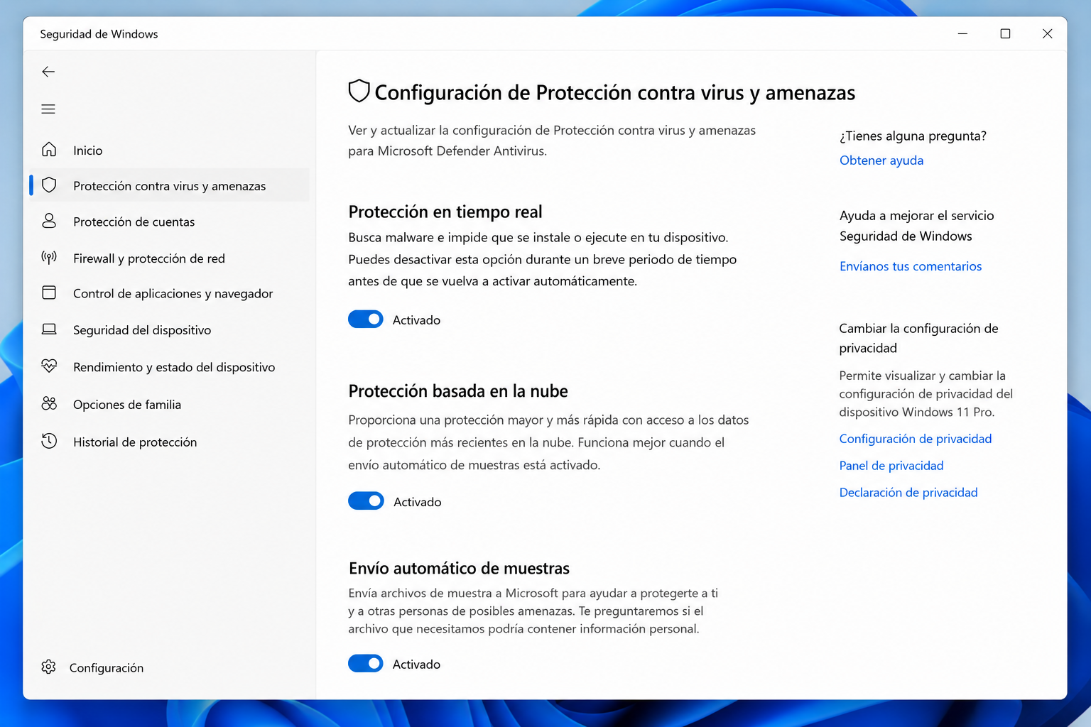 Protección basada en la nube de Microsoft Defender