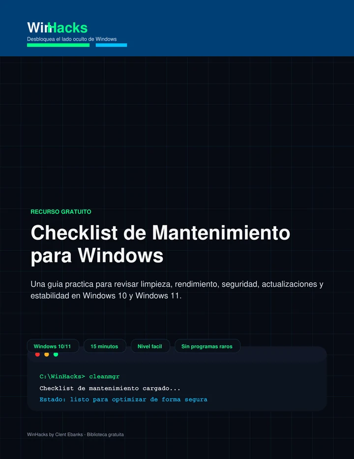 Portada del Checklist de Mantenimiento para Windows